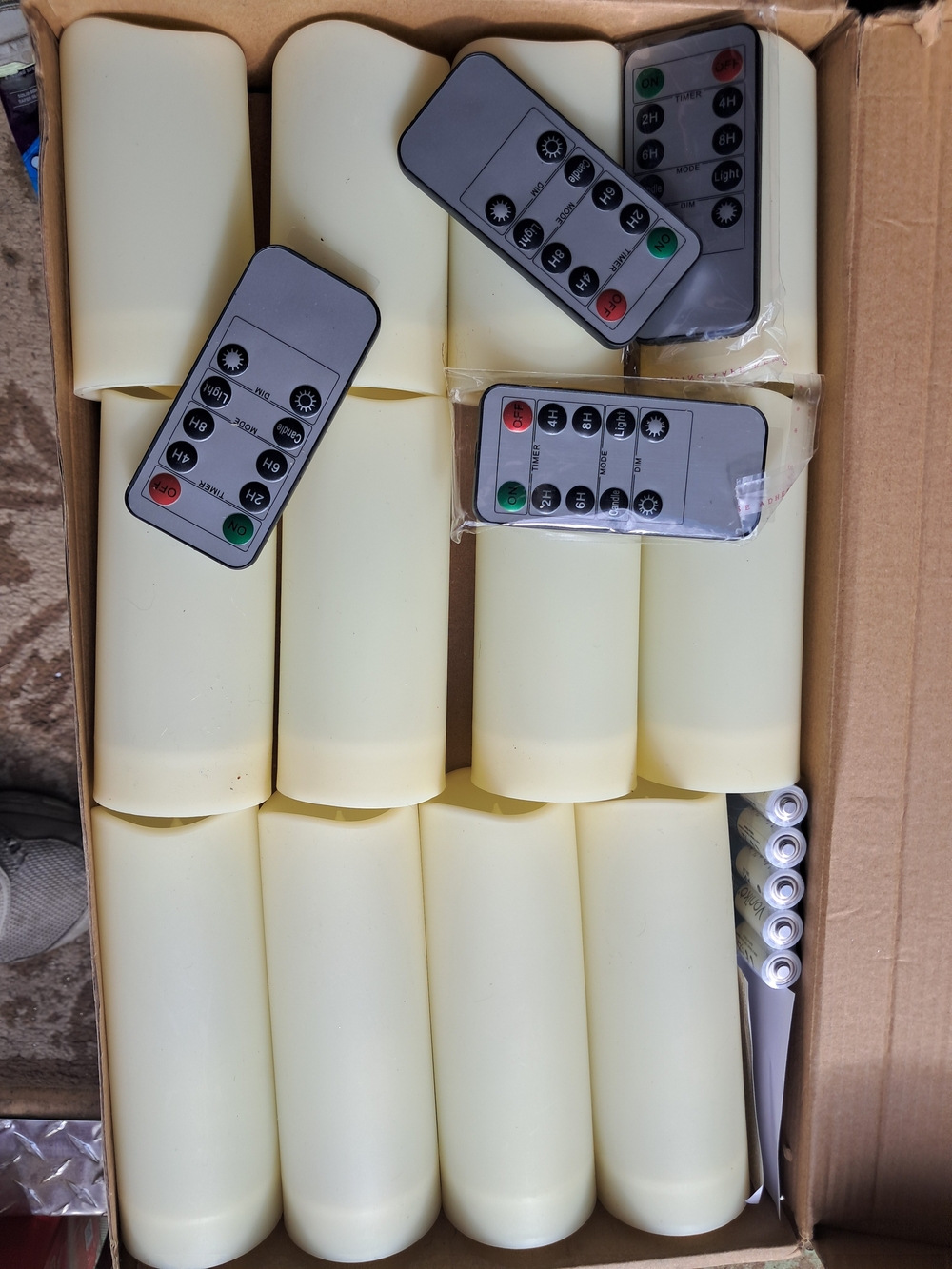 48 Flameless LED Candles Set w/ Remotes & Batteries Included, Original Box